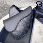 Túi Dior Saddle Bag Oblique Black Diamond Màu Đen 26CM Best Quality