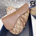 Túi Dior Saddle Bag Oblique Coffee Diamond Nâu 26CM Best Quality