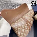 Túi Dior Saddle Bag Oblique Coffee Diamond Nâu 26CM Best Quality