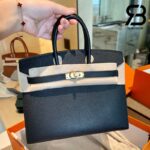 Túi Hermes Birkin 25 Black Noir Đen Da Epsom Best Quality