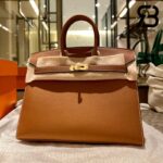 Túi Hermes Birkin 25 Gold Brown Da Epsom Best Quality