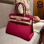Túi Hermes Birkin 30 Rough Grenat Đỏ Rượu Da Togo Best Quality