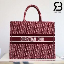 Túi Large Dior Book Tote Burgundy Màu Đỏ Tía 42cm Best Quality