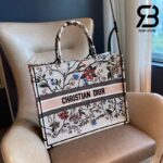 Túi Large Dior Book Tote Rosa Mutabilis Thêu Hoa 42cm Best Quality