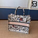 Túi Large Dior Book Tote Rosa Mutabilis Thêu Hoa 42cm Best Quality