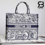 Túi Large Dior Book Tote Tiger Blue Xanh Dương 42cm Best Quality