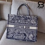 Túi Large Dior Book Tote Tiger Blue Reverse Xanh Dương 42cm Best Quality