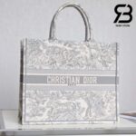 Túi Large Dior Book Tote Tiger Gray Xám 42cm Best Quality