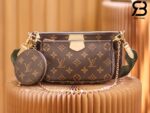 Túi LV Multi Pochette Accessoires Khaki Green Best Quality