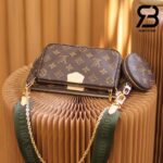 Túi LV Multi Pochette Accessoires Khaki Green Best Quality