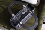 Túi Medium Lady Dior Bag Màu Đen Khóa Bạc 24CM Best Quality