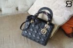 Túi Medium Lady Dior Bag Màu Đen Khóa Vàng 24CM Best Quality
