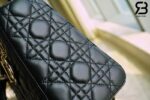 Túi Medium Lady Dior Bag Màu Đen Khóa Vàng 24CM Best Quality