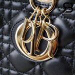Túi Medium Lady Dior Bag Màu Đen Khóa Vàng 24CM Best Quality