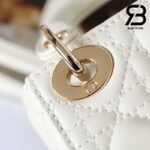 Túi Micro Lady Dior Bag Latte Màu Trắng 12CM Best Quality
