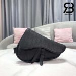 Túi Mini Dior Saddle Bag Oblique Galaxy Leather Màu Đen 21CM Best Quality
