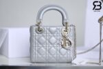 Túi Mini Lady Dior Bag Màu Xám Ngọc Trai 17CM Best Quality