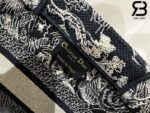 Túi Small Dior Book Tote Blue Tiger Reverse Tranh Thêu 26cm Best Quality