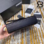 Túi YSL Envelope Medium Chain Bag Grained Black Đen Khóa Đen Da Calfskin 24CM Best Quality