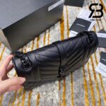 Túi YSL Envelope Medium Chain Bag Grained Black Đen Khóa Đen Da Calfskin 24CM Best Quality