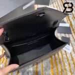 Túi YSL Envelope Medium Chain Bag Grained Black Đen Khóa Đen Da Calfskin 24CM Best Quality