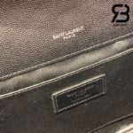 Túi YSL Envelope Medium Chain Bag Grained Black Silver Đen Khóa Bạc Da Calfskin 24CM Best Quality