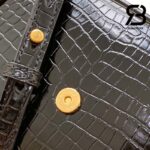 Túi YSL Kaia Small Satchel In Crocodile Embossed Bag Black Đen Da Bê Best Quality