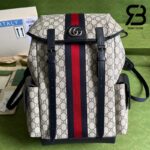 Ba Lô Gucci Ophidia GG Medium Backpack Xanh Đen 40CM Siêu Cấp