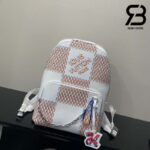 Ba Lô LV Racer Backpack Damier Spray White Trắng 41CM Best Quality