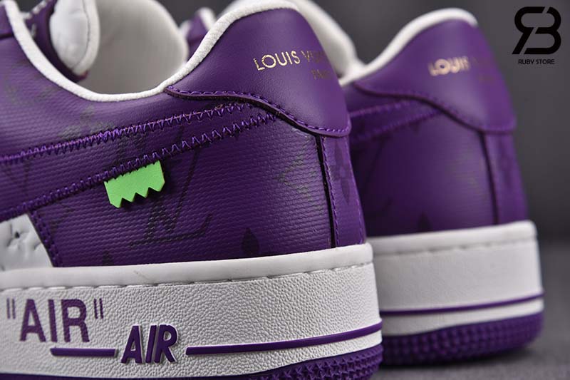 Giày Nike Air Force 1 Low Louis Vuitton White Purple Trắng Tím Best Quality