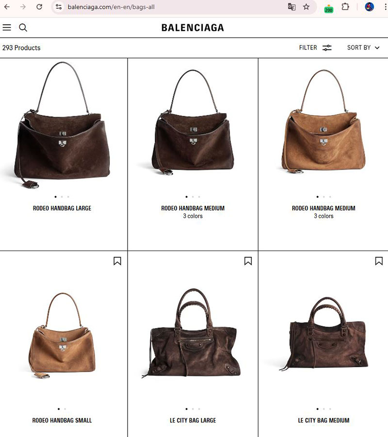 Website chính thức thương hiệu Balenciaga