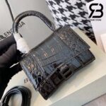 Túi Balenciaga Hourglass Mini Black Đen Crocodile 12CM Best Quality