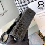 Túi Balenciaga Hourglass Mini Black Đen Crocodile 12CM Best Quality