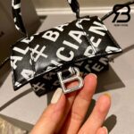 Túi Balenciaga Hourglass Mini Black Đen Logo 12CM Best Quality