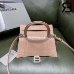 Túi Balenciaga Hourglass Small Beige Kem Crocodile 23CM Best Quality
