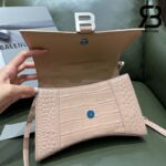 Túi Balenciaga Hourglass Small Beige Kem Crocodile 23CM Best Quality