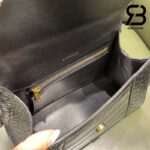 Túi Balenciaga Hourglass Small Black Đen Khóa Vàng Crocodile 23CM Best Quality