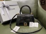 Túi Balenciaga Hourglass Small Black Đen Crocodile 23CM Best Quality