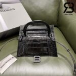 Túi Balenciaga Hourglass Small Black Đen Crocodile 23CM Best Quality