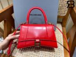 Túi Balenciaga Hourglass Small Red Đỏ Da Cừu Bóng 23CM Best Quality
