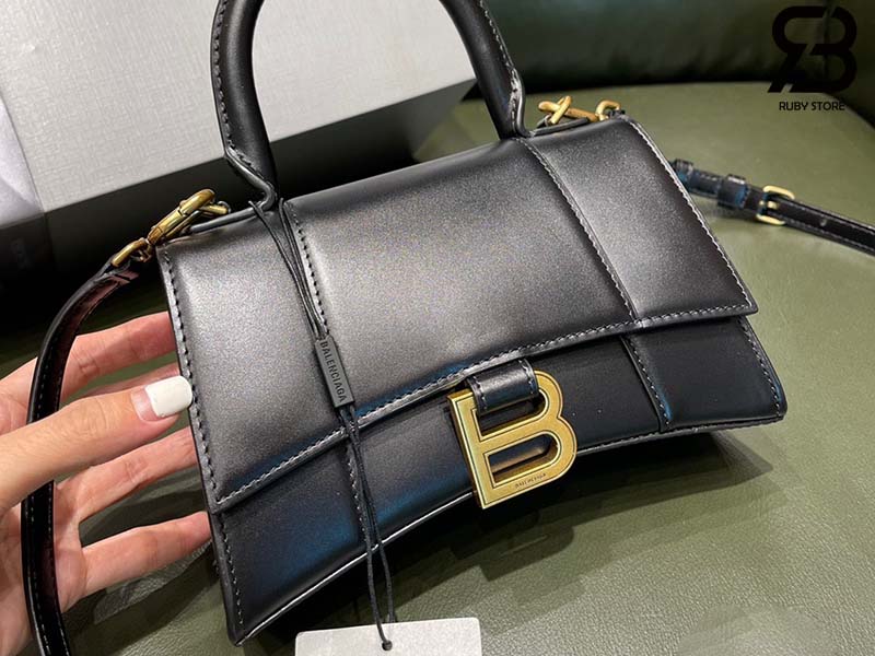 Black Hourglass XS leather bag  Balenciaga  MATCHESFASHION US