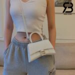 Túi Balenciaga Hourglass Xs White Trắng Crocodile 19CM Best Quality