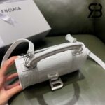 Túi Balenciaga Hourglass Xs White Trắng Crocodile 19CM Best Quality