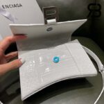 Túi Balenciaga Hourglass Xs White Trắng Crocodile 19CM Best Quality