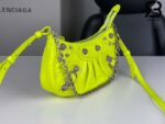 Túi Balenciaga Le Cagole Mini Bag With Chain Neon Yellow Xanh Chuối 21CM Best Quality