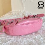Túi Balenciaga Le Cagole Xs Shoulder Bag Pink Hồng Crodcodile 26CM Best Quality