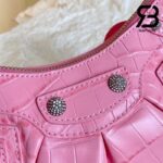 Túi Balenciaga Le Cagole Xs Shoulder Bag Pink Hồng Crodcodile 26CM Best Quality