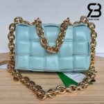 Túi Bottega Veneta Chain Cassette Pale Blue Xanh Nhạt Da Cừu 26CM Best Quality