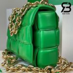 Túi Bottega Veneta Chain Cassette Parakeet Xanh Lá Da Cừu 26CM Best Quality