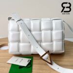 Túi Bottega Veneta Padded Cassette Chalk White Trắng Da Cừu 26CM Best Quality